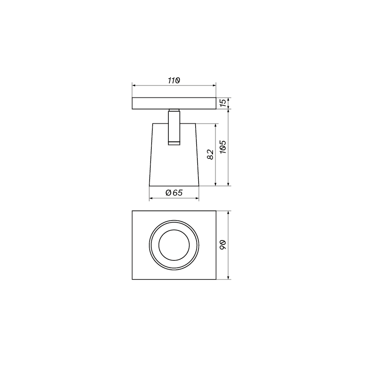 OXYLED CROSTI DAIME ceinling lamp GU10