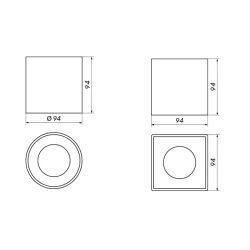 OXYLED SENISE LED 11,4W oprawa natynkowa biała czarna