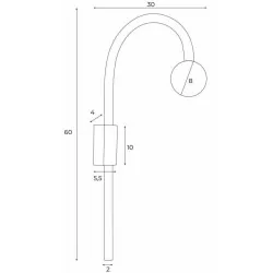 MAXlight W0337/8 LED wall lamp 3000K black, gold, perfect for interiors