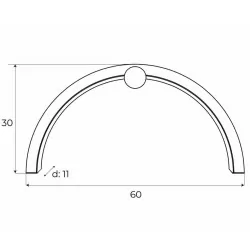 MAXlight TRIO ARC W0334/5/6 3000K metal for modern interiors IP44