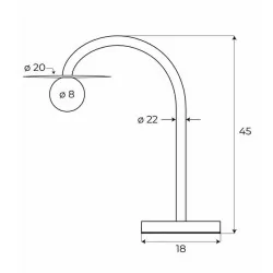 Maxlight ENIGMA T0053/4 lampka biurkowa LED czarna, złota 3000K IP20