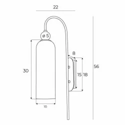 Maxlight CAMPANILA W0332/3 bulb E27 IP20 champagne/smoke glass