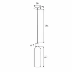 MAXLIGHT CAMPANILA P0510/1 hanging lamp, E27 bulb, metal and glass