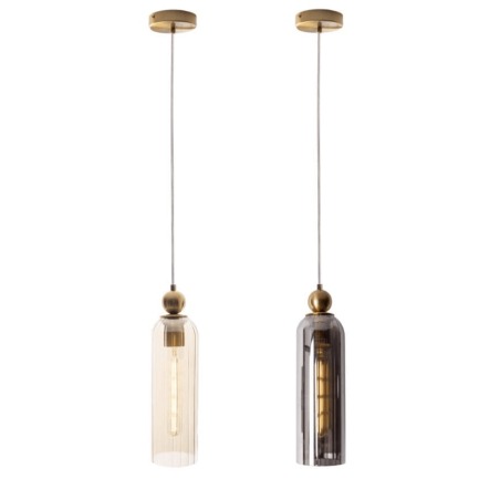 MAXLIGHT CAMPANILA P0510/1 hanging lamp, E27 bulb, metal and glass