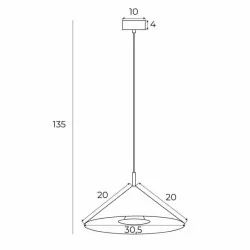 MAXlight VULCANO I P0505 LED 3000K IP20 biały/złoty elegancki design