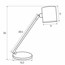 Maxlight LAXER T0051/2 desk lamp, G9 bulb, black, white