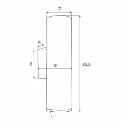 Maxlight LAXER W0331 kinkiet żarówki 2xGU10 kolor biały