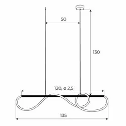 MAXLIGHT LAGUNA P0512 to elegancka lampa wisząca LED 3000K 30W IP20