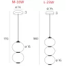 MAXLIGHT TAMA P0469/70 lampa wisząca LED 3000K IP20 kolor czarny