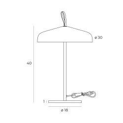 Maxlight NORD T0049 LED desk lamp 3000K 20W black IP20 1600lm