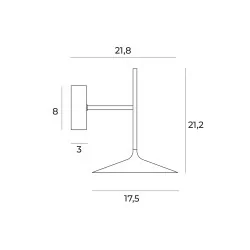 MAXlight HANA W0304 kinkiet LED o eleganckim designie złoty, czarny