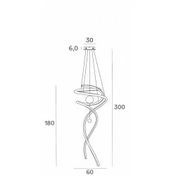 MAXLIGHT RITZ P0482D/P0483D, P0427D LED hanging lamp 3000K dimmable