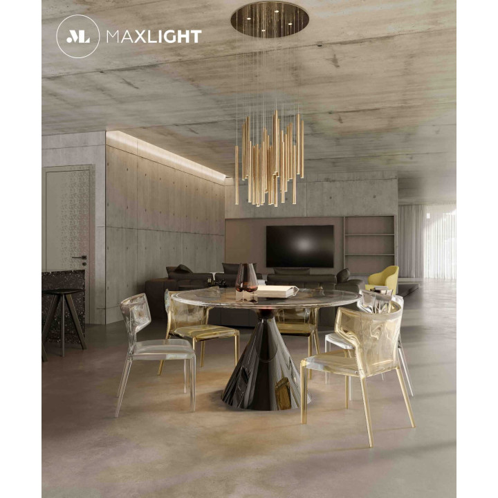 Maxlight ORGANIC P0476D lampa LED złota wisząca 3000K ściemnialna IP20