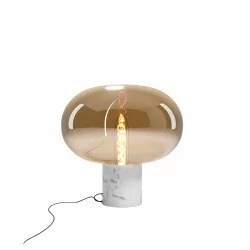 Maxlight MOONSTONE T0055/6/7/8 table lamp in glass and marble E27