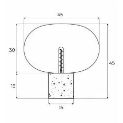 Maxlight MOONSTONE T0055/6/7/8 table lamp in glass and marble E27