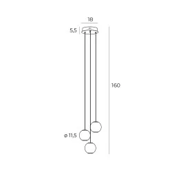 MAXLIGHT NOBILE P0479 LED hanging lamps 3000K 6W chrome color IP20