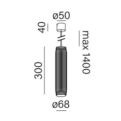 AQFORM TRIBA midi hanging lamp 59916 LED 8.5W 2700K-4000K, CRI 90