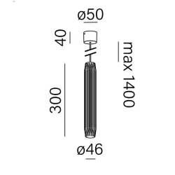 AQFORM TRIBA mini LED hanging lamp 59914 LED 4.5W 2700K-4000K IP20