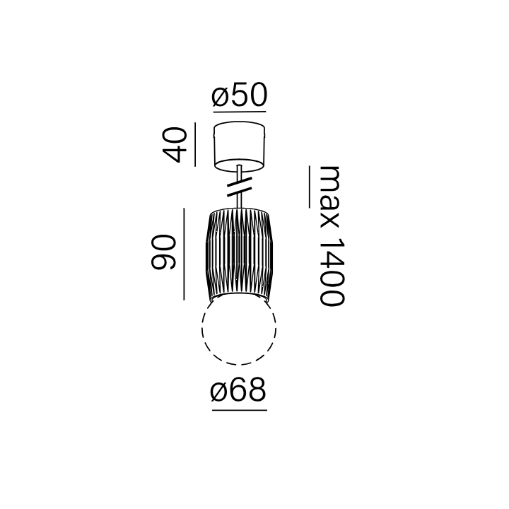 AQFORM TRIBA midi E27 round hanging lamp 59915 4 colors E27 bulb