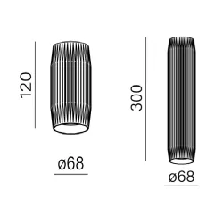 AQFORM TRIBA midi LED 47040 natynkowa tuba 8,5W 4 kolory IP20 230V