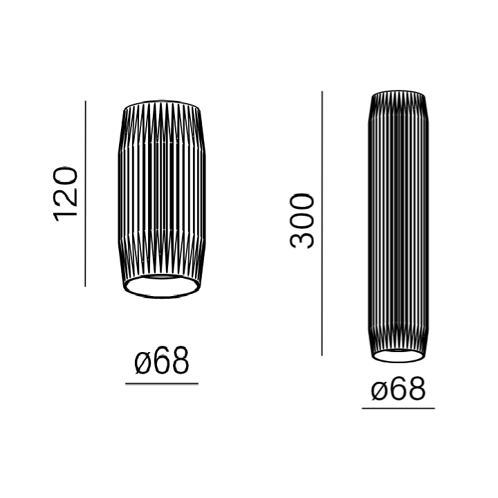 AQFORM TRIBA midi LED 47040 natynkowa tuba 8,5W 4 kolory IP20 230V