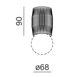 AQFORM TRIBA midi E27 natynkowa 47039 4 kolory do wyboru żarówka E27