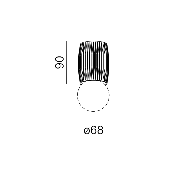 AQFORM TRIBA midi E27 surface-mounted 47039 4 colors to choose from E27 bulb