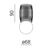 AQFORM TRIBA midi E27 surface-mounted 47039 4 colors to choose from E27 bulb