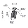 AQFORM TRIBA midi LED G/K reflektor 16478 wpuszczana tuba 4 kolory