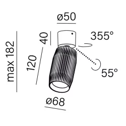 AQFORM TRIBA midi LED 16477 reflektor sufitowy LED 4 kolory IP20