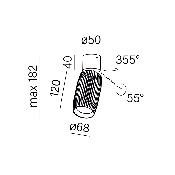 AQFORM TRIBA midi LED 16477 LED ceiling spotlight 4 colors IP20
