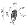 AQFORM TRIBA midi LED 16477 reflektor sufitowy LED 4 kolory IP20