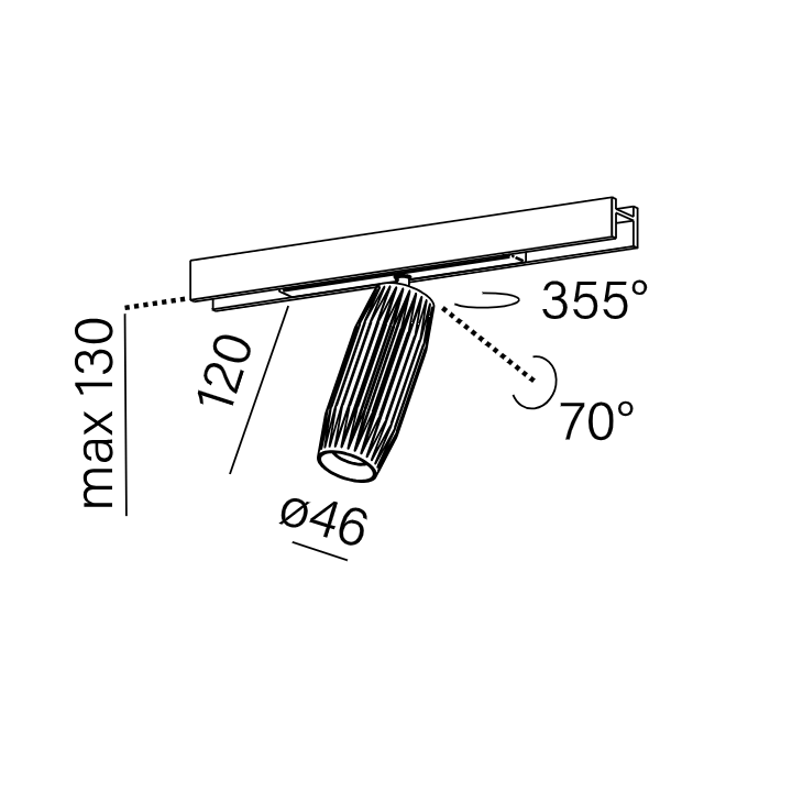 AQFORM TRIBA mini LED multitrack 16474 lampa tuba 4 kolory 4,5W IP20