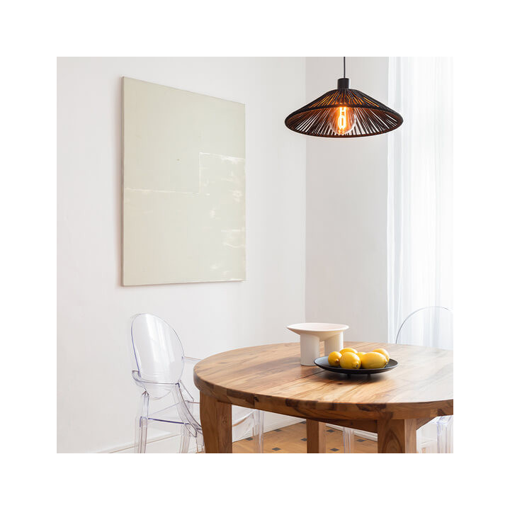 AQFORM SNOP E27 zwieszany 59923 okrągła nowoczesna czarna 40/60 cm