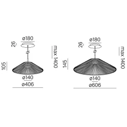 AQFORM SNOP QRLED LED zwieszany 59925 okrągła 40/60cm 6W/8,5W