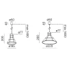 AQFORM FLARED cast E27 suspended 59919 modern white, black IP20