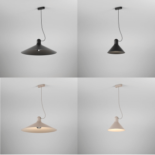 AQFORM CONA E27 suspended 59917 modern round white, black IP20