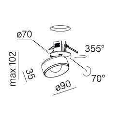 AQFORM QRLED next G/K recessed 16480 modern LED spotlight