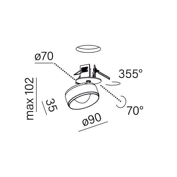 AQFORM QRLED next G/K recessed 16480 modern LED spotlight