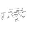 AQFORM QRLED next track 16486 LED spotlight for 3-phase rails