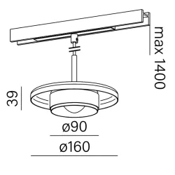 AQFORM QRLED next suspended multitrack 16485 elegance, choice of colors