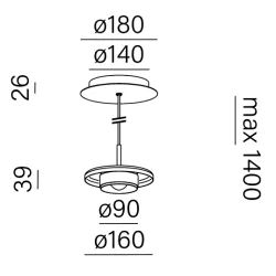 AQFAQFORM QRLED next suspended 59931 LED round hanging 5 colors