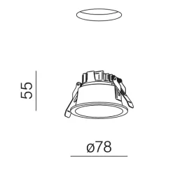 AQFORM HOLLOW lens LED wpuszczany 38055 6W 7,8cm okrągły nowoczesny