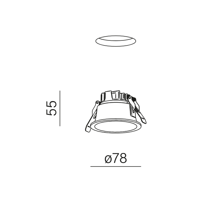 AQFORM HOLLOW lens LED wpuszczany 38055 6W 7,8cm okrągły nowoczesny
