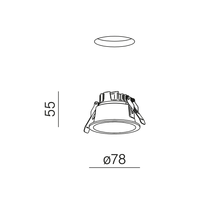 AQFORM HOLLOW lens move LED wpuszczany 38057 IP44 okrągły nowoczesny
