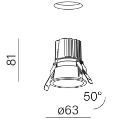 AQFORM HOLLOW move LED 38060 nowoczesne oczko LED do sufitu 2 kolory