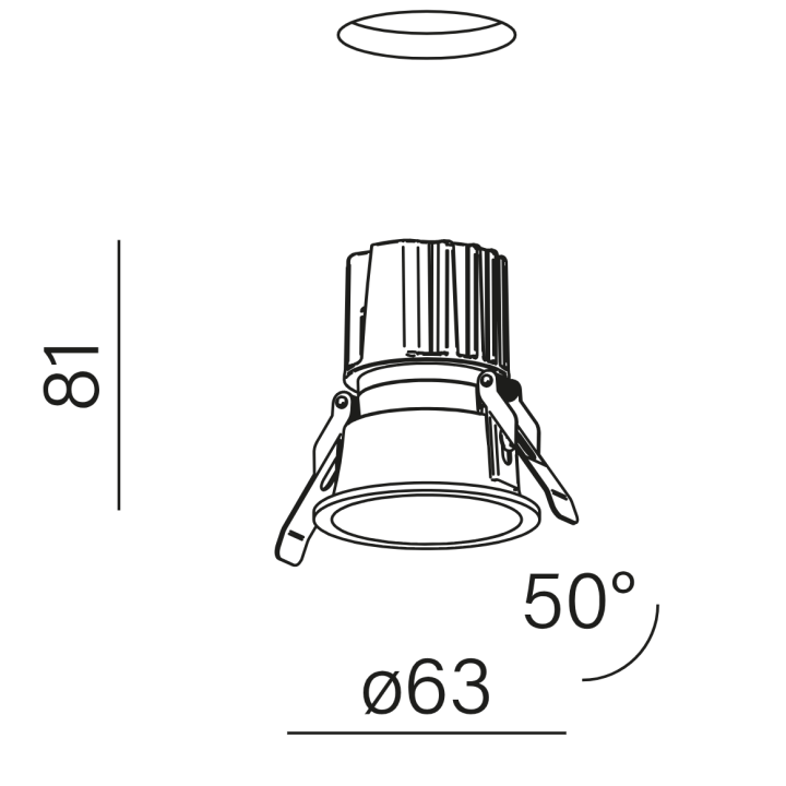AQFORM HOLLOW move LED 38060 modern LED eyelet for the ceiling, 2 colors