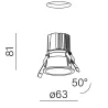 AQFORM HOLLOW move LED 38060 nowoczesne oczko LED do sufitu 2 kolory