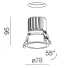 AQFORM HOLLOW move recessed modern LED light 8.5W white, black
