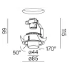 AQFORM SWING next GU10 38069 with frame, angular lighting, 4 colors